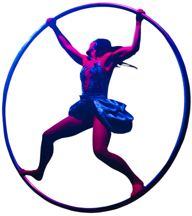 Kylie Simpson cyr wheel performer Sydney at a corporate event